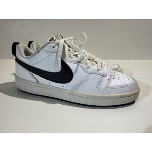 Nike Bid Kids Court Borough Low 2 Sneakers White/Black, Size 7Y, BQ5448-104